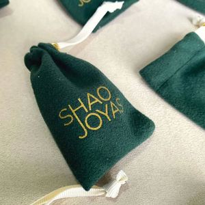 Custom Logo Printed Premium Soft Velvet <b>Pouch</b> Soft Velvet Gift Packaging Bag Small <b>Drawstring</b> Velvet <b>Pouches</b> for Jewellery - Product Image 6