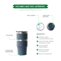 Vaso Térmico de Cerámica con Recubrimiento Cerámico, Apto para la FDA, Taza de Té Roja Aislada al Vacío, Taza de Viaje de Acero Inoxidable Personalizada con Logotipo Impreso