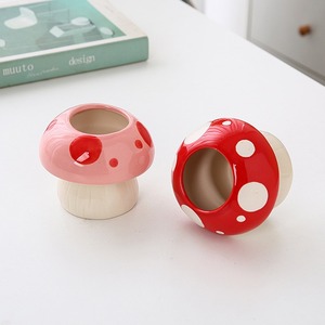 MSH Vaso in Ceramica a Forma di Fungo Cartoonesco, Portapenne Idroponico, Regalo <span class=keywords><strong>per</strong></span> Ragazze - Product Image 2