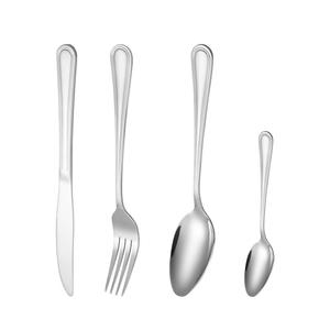 Ensemble de couverts en acier inoxydable à double ligne quatre pièces principales-couteau fourchette cuillère à steak pour hôtels - Product Image 5