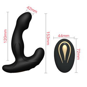 Plug anal en silicone pour homme à commande vocale avec double vibration et stimulation du point G, 100 % étanche, sans <span class=keywords><strong>lubrifiant</strong></span> inclus - Product Image 2