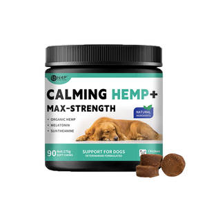 N4P fabrika doğrudan Max gücü sakinleştirici kenevir + çiğneme köpekler için kenevir tohumu yağı ve toz Valerian kök ile 270g anksiyete Barking için - Product Image 1