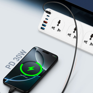 LDNIO sc10610c phổ Ổ cắm điện Tường Núi New Power Strip với PD USB sạc cổng 10 cách ổ cắm mở rộng cắm ổ cắm - Product Image 6