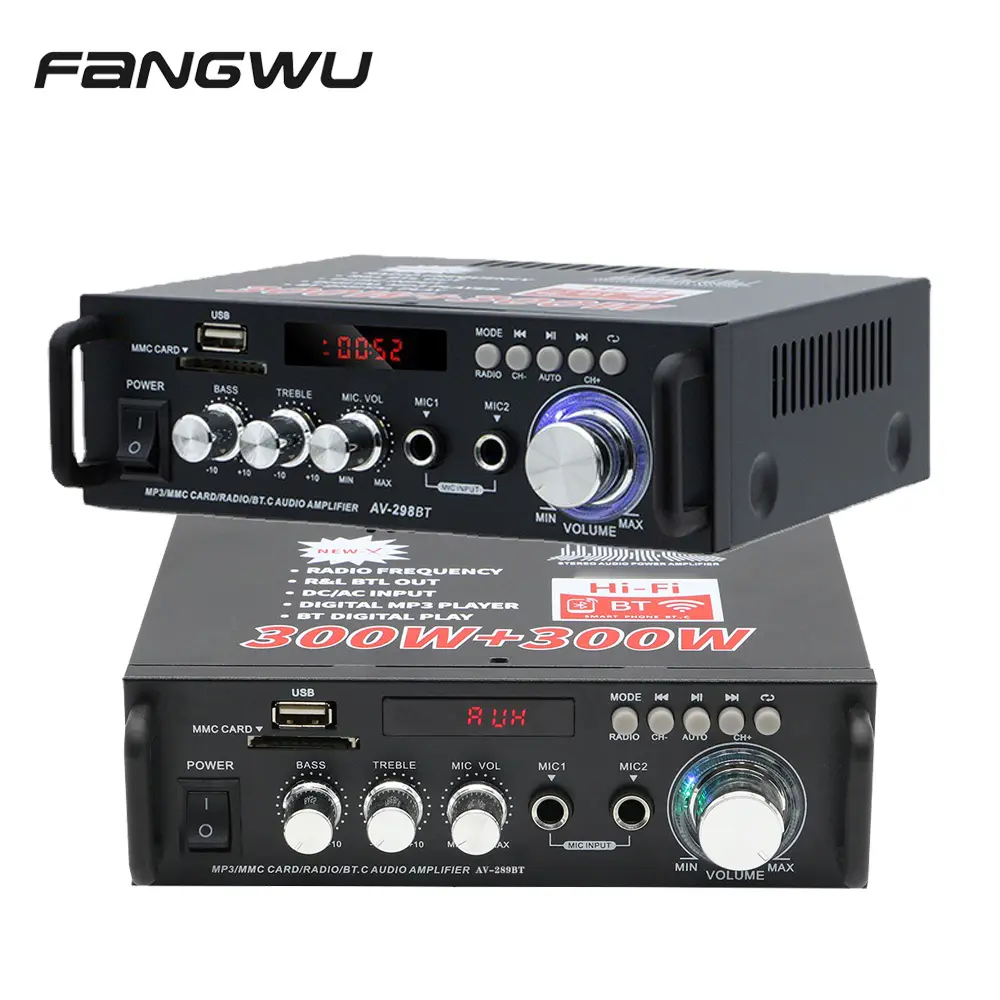 110-240v Mini Wireless Bt Audio Power Amplifier Hifi Stereo Power 2.0 Channel 12v Car Audio Stereo Amplifier