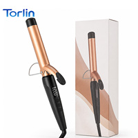 Torlin Keramik Curling Iron 1 Inci 42W PTC Pemanas Cepat Alat Pengeriting Rambut 9 Tingkat LCD 140-220C Tegangan Ganda Alat Penata Rambut Salon