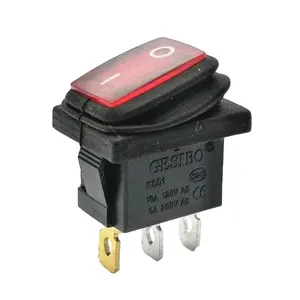 KCD1 su geçirmez anahtarı 10A 125VAC kapalı 3PIN 2 pozisyon su geçirmez Mini 12V Rocker anahtarı lehim terminali ile