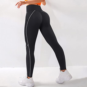 Custom Fitness Wear V Cross Scrunch Butt Leggings de cintura alta con bolsillo Ropa deportiva activa Pantalones de yoga Leggings para mujeres - Product Image 5