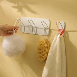 Iron <b>Wall</b> <b>Hanging</b> Hook Holder Hanger Bathroom Kitchen Utensils Organizer Hair Dryer air Cushion Comb <b>Storage</b> <b>Hanging</b> Rack - Product Image 2