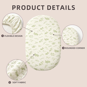 Sábana Transpirable de Doble Capa de Algodón Crepé 40S para Cuna, 85x45x5cm, Cubre Colchón Ajustable para Cuna, Ropa de Cama para Recién Nacidos, Estándar Clase A - Product Image 4