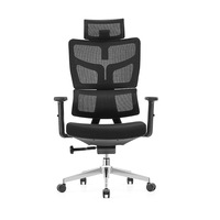 Chaise de bureau pivotante ergonomique contemporaine noire en maille, réglable en hauteur, pour la maison - Offre spéciale