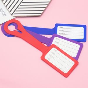 Étiquette de bagage portable en silicone souple, durable et flexible, pour l'identification en voyage et à l'aéroport, avec logo personnalisé - Product Image 2