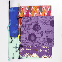 Sacs en tissu imprimé 100 % polyester à cordon coulissant, imprimés recto-verso, en gros, à bas prix, en stock, sacs vides