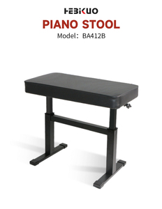 BA412B Tabouret de <span class=keywords><strong>piano</strong></span> <span class=keywords><strong>hydraulique</strong></span> en fer avec coussin rembourré noir - Product Image 5