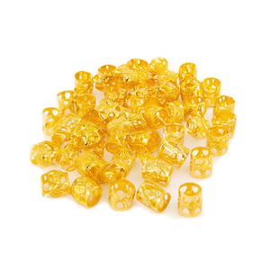 Anelli per Intrecciare Capelli ILAN 8x9mm Oro 20pz per Extension - Product Image 1