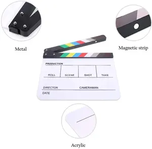 Planche à claques de cinéma en bois 30*24.5*1.8cm, planche à claques de réalisateur de <span class=keywords><strong>film</strong></span>, planche à claques de cinéma hollywoodienne, planche à claques avec noir et blanc - Product Image 5