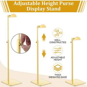 Stainless Steel Purse <b>Window</b> Display Racks Stands Boutique Counter Handbag Display Holder - Product Image 4