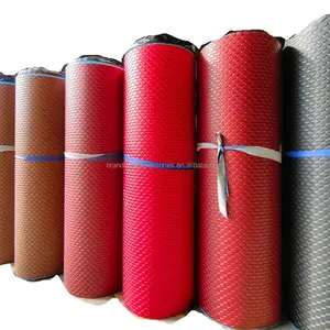 PVC皮革 + 海绵 + xpe材料3D汽车行李箱垫靴垫材料卷eva汽车地板垫