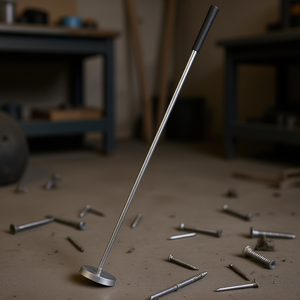 D0100HAMRMW Balai magnétique télescopique de 3,5 pouces en acier inoxydable pour ramasser les clous, les vis, les métaux, outil de nettoyage ménager - Product Image 2