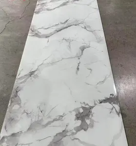 High Density 1220*2440mm Decoration PVC Ceiling Panel Waterproof UV Marble Sheet Board