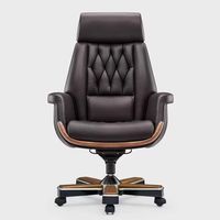 Chaise de bureau pivotante moderne de haute qualité, chaise de direction en cuir contemporaine pour les professionnels, les cadres, les PDG