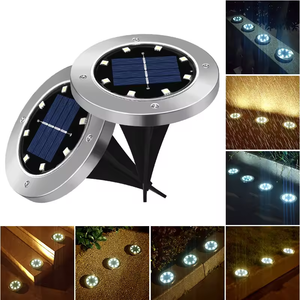 Foco <span class=keywords><strong>Solar</strong></span> LED Moderno de Acero Inoxidable para Jardín, Resistente al Agua IP55, Certificado ROHS, Panel <span class=keywords><strong>Solar</strong></span> Monocristalino con Batería - Product Image 4