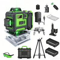 Niveau laser industriel PINENG PN-YQ003G vert 16 lignes 4D multi-lignes à auto-nivellement avec batterie au lithium 18650