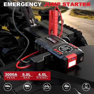 Démarreur portable 20000 mAh, <span class=keywords><strong>booster</strong></span> de <span class=keywords><strong>batterie</strong></span> de voiture, chargeur de <span class=keywords><strong>batterie</strong></span> externe, pack de batteries au lithium, pompe à air <span class=keywords><strong>pour</strong></span> pneus avec éclairage d'urgence - Product Image 2