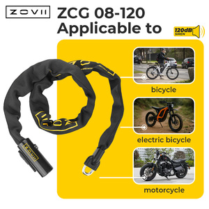 Antivol de chaîne de moto en gros avec système d'alarme 1200 mm, verrouillage rapide, anti-perçage, antirouille pour la sécurité des motos - Product Image 6