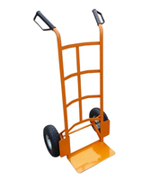 Chariot à main en métal portable HT1830, chariot robuste, capacité de charge de 200 kg, structure de plateforme de soutien