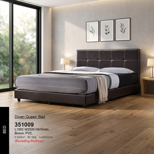 Solid Wood <b>Bed</b> Divan JPS351009 Modern Bedroom Apartment Furniture Upholstery Leather Fabric PVC PU <b>Queen</b> King Single Malaysia - Product Image 3