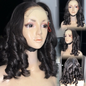 Raw Hair High Quality Bouncy Wig Front Closure Wig Light Black 100% Vietnamese Human Hair - Product Image 6