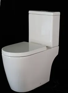 Fábrica personalizada prensado superior dos extremos tipo cuenco de cerámica baño inodoro de dos piezas