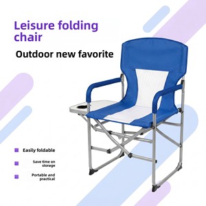 <span class=keywords><strong>Chaise</strong></span> pliante d'extérieur <span class=keywords><strong>en</strong></span> acier au carbone, <span class=keywords><strong>petite</strong></span> table multifonctionnelle, fauteuil de camping surdimensionné, <span class=keywords><strong>chaise</strong></span> de réalisateur - Product Image 2
