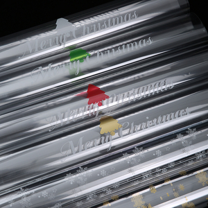 Ribest giáng sinh vui vẻ giấy bóng kính trong suốt Giấy Gói hoa cho bó Hoa Quà Tặng giấy bọc hoa không thấm nước - Product Image 1