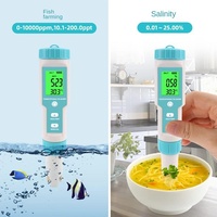 Stylo de test de la qualité de l'eau sept en un ORP/EC/TDS Salinité PH Instrument de test en plastique ABS Écologique Multifonctionnel