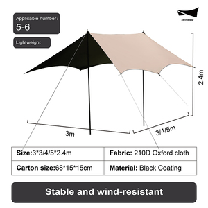 Carpa Portátil Impermeable para Exteriores de Cuatro Estaciones con Tela Oxford Resistente a los Rayos UV, Carpa de Camping de Una Habitación - Product Image 6
