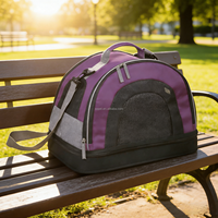 Sac de transport pour animaux de compagnie, sac à bandoulière pour petit chiot et chat, sac de transport pour animaux de compagnie avec fenêtre en maille respirante et sangle d'épaule