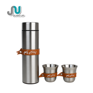 Ensemble cadeau de thermos isotherme en acier inoxydable de 500 ml avec infuseur à thé, poignée en cuir, style café arabe pour l'exportation - Product Image 2