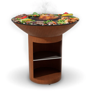 Barbecue extérieur en acier Corten rouillé, foyer, fabrication OEM - Product Image 5