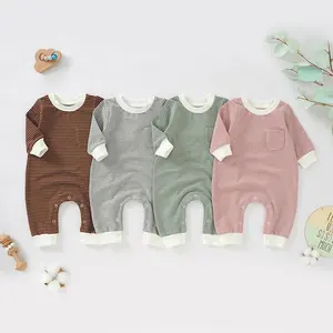 Newborn Baby Romper Long Sleeve Organic Cotton Infant Bodysuit Baby Pajama Infant Romper Baby Clothing