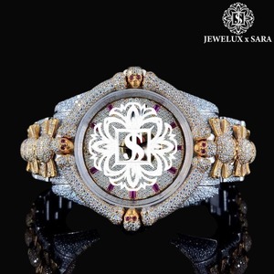 Reloj de Diamantes Moissanite Moderno en Oro Rosa, Exportador Indio, para Vestimenta Formal, Trabajo y Regalos, Disponible a Precio de Fábrica - Product Image 2