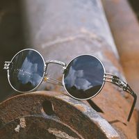 Meilleur prix OMAS AM220340 Lunettes de soleil polarisées UV400 en métal style steampunk 2021 Classique Rétro Unisexe Rondes Verres TAC Haute Qualité