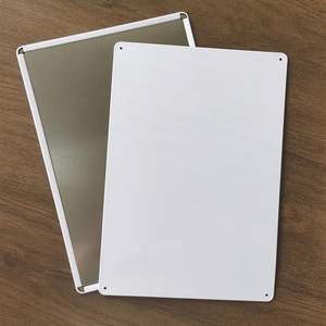 Grosir tanda logam polos sublimasi cetak UV berlapis putih aluminium kustom - Product Image 5