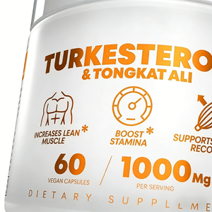 Compléments alimentaires à base de Turkesterone et de Tongkat Ali pour la gestion de l'énergie chez l'adulte, la croissance musculaire et le soutien de l'endurance. Non destiné aux femmes enceintes. - Product Image 3