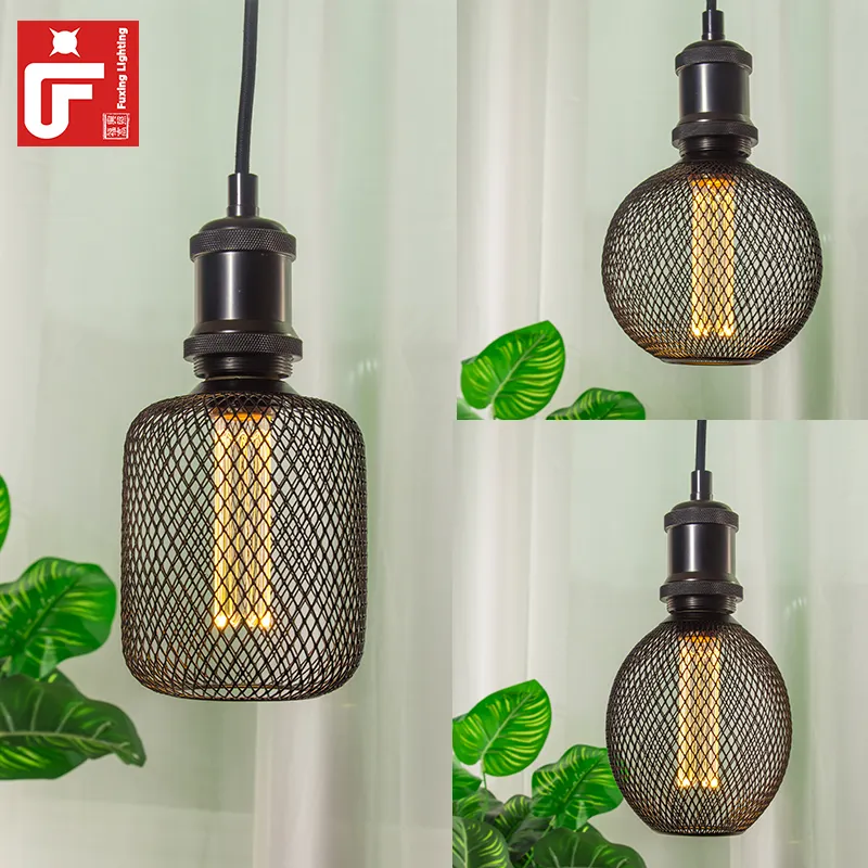 Decoratieve Verlichting Lampen Metalen Kooi Edison Lamp Goedkope Prijzen Fabrikant Groothandel Antiek Goud Vintage Lamp