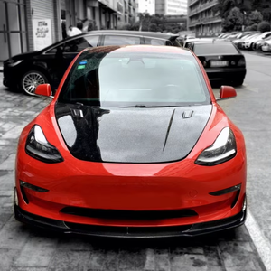 ฝาครอบมีฮู้ดคาร์บอนไฟเบอร์, ฝาครอบมีฮู้ดด้านหน้าดีไซน์แบบเทสลา2018 2019รุ่น<span class=keywords><strong>3</strong></span> YC - Product Image 1