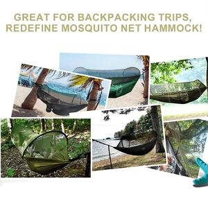 <span class=keywords><strong>Hamac</strong></span> <span class=keywords><strong>de</strong></span> camping en plein air avec moustiquaire, léger, en tissu parachute haute résistance, hamacs suspendus - Product Image 5