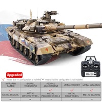 Heng uzun 3938-1 1/16 rus T90 7.0 radyo kontrol kızılötesi ana savaş tankı yükseltme Metal zırhlı askeri RC tankı duman ses