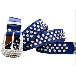 Xu Hướng Mới Bling Bling Pha Lê Studded Da Kim Cương Vành Đai Cao Bồi Phương Tây Rhinestone Vành Đai Hợp Kim Cho Nam Giới Phụ Nữ Cho Quần Jean Jeggings - Product Image 4