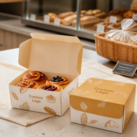 Boîte à dessert en carton alimentaire à plat, emballage pour pâtisserie de café, fourniture OEM ODM pour applications de pâtisserie, approvisionnement OEM